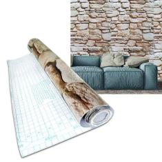 Papel De Parede Canjiquinha Autoadesivo Vinilico Pedra Rolo