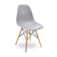 Cadeira Charles Eames Wood Design Eiffel De Jantar Cinza
