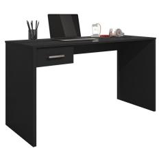 Mesa para Computador Gávea com Gaveta Preto Trama - Móveis Leão