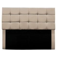 Cabeceira Cama Box Estofada King 195 Cm Bianca Suede Cor:bege