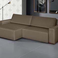 Sofá Siena - Retrátil / Reclinável 220 Cm- Veludo Marrom