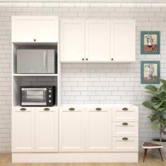 Cozinha Modulada Aurora 190cm Conjunto Clássico Provençal - Casa Lar S