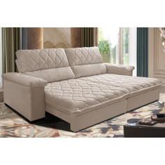 Sofá Retrátil e Reclinável 3,15m Molas Ensacadas Cama inBox Big Home c