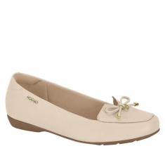 Sapato Feminino Mocassim Ortopédico Modare Conforto 7016461, Creme nap