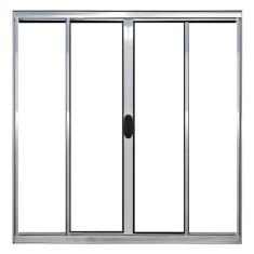 Janela de Alumínio Brilhante Vitro de Correr 4 Folhas Sem Grade CMC Mo