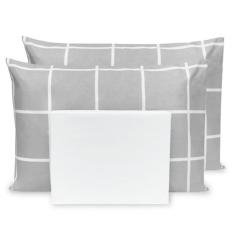 Lençol Casal 3 pçs Percal Flex Estampado 400 Fios Toque Acetinado - 40