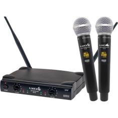 Microfone Sem Fio Duplo Mão Lyco UH08MM UHF