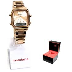 Relógio Mondaine Feminino Anadigi Quadrado Rosé 32216LPMVRE2