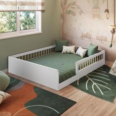Cama Montessoriana Casal Affetto Branco - Completa Móveis, Branco