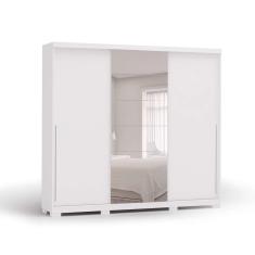 Guarda-Roupa Casal Com Espelho Agave 3 pt 4 gv Branco