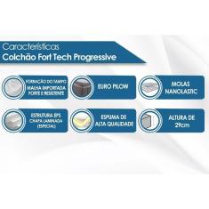 Colchão Casal Molas Nanolastic Fort Airtech Progressive Ortopillow (128x188x29) - Ortobom