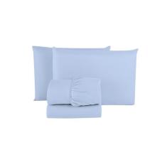 Kit Roupa Cama Queen 100% Algodão 4 Peças Percal 200 Fios Hotel Pousad