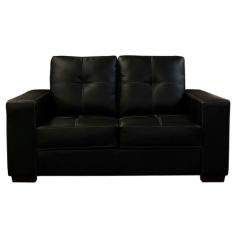 Sofá de Couro 2 Lugares Paris 164cm M06 Cor Preto 450 - Amarena Móveis