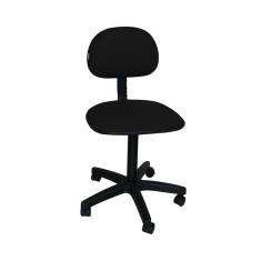 Cadeira de escritório secretária laminada pistão fixo preto