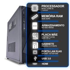 Desktop Intel Core I5 7ª Geração 8GB SSD 480GB USB/VGA/HDMI