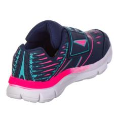 Tênis Infantil Feminino Escola Lazer - AS121, Azul marinho, Pink,  21