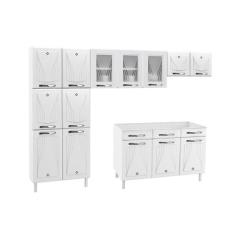 Cozinha Completa 14 Portas 2 Gavetas 3 Vidros Star New - Telasul