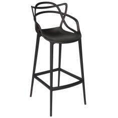 Kit C|3 Banqueta Média Masters Allegra - 66 Cm - Preto