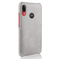 Capa para Moto E6 Plus, capa de celular com proteção robusta 360° para proteger seu telefone capa de couro granulado para Moto E6 Plus