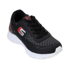 Tênis World Boy Infantil WB22-060W, 31, Preto, Vermelho