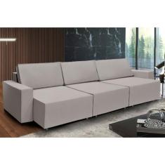 Sofá Dallas 3.40m Retrátil  - Sofisticato, avelã