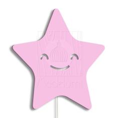 Luminária Abajur Parede Estrela Madeira G9 30cm Decoração - Madelumi, 