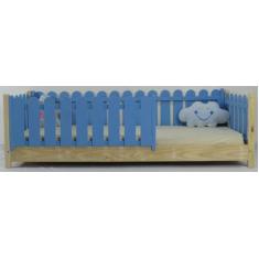 Cama Montessoriana Solteiro Base Colorida Madeira Maciça Pinus - Pipok