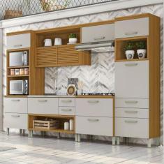 Cozinha Modulada 5 Peças Ripado Princesa 100% Mdf - Nesher Móveis