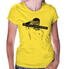 Baby Look Pelo fim do futebol moderno - Foca na Moda, Amarelo, GGG