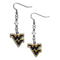 Brincos pendentes de cristal Siskiyou NCAA, Branco