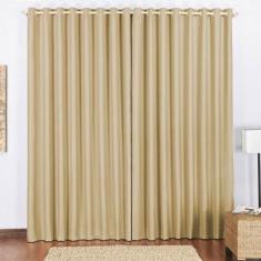 Cortina Blackout 4,00M X 2,80M Avelã Tecido Blackout Corta Luz Sala Ou