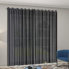 Cortina Voil Priori Sala Quarto 4,00x2,80 Ilhós Cromado - Paulo Cezar 