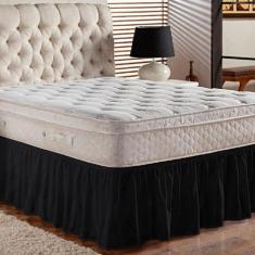 Saia Box Cama Casal E Queen 1 Elástico Ajustável Babado 1