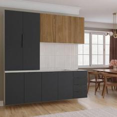 Cozinha Modulada 4 Peças sem Tampo sem Rodapé 2 Aéreos e 2 Balcões Ipa