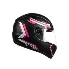 Capacete Moto Fechado Feminino Masculino Fly F-9 Hans-Unissex