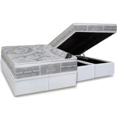 Cama Box Baú Queen: Colchão Molas Ensacadas Castor Pocket Super Luxo L