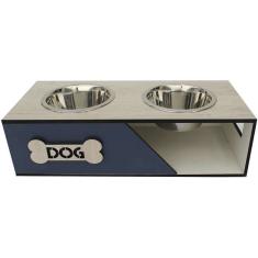 Comedouro Barcelona Azul para Cães e Gatos - Tam. M