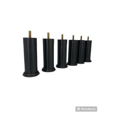 Kit 30 Pés Pretos  para Cama Box 12cm Altura