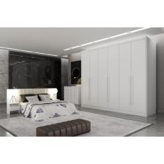 Guarda Roupa Casal 6 Portas 8 Gavetas - Maldivas-Branco - Móveis Novo Horizonte