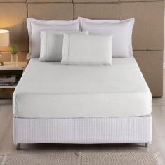 Jogo de Lençol Casal Padrão 3 Peças 100% Algodão 250 Fios Com Acabamen