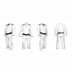 Kimono Judô Trançado Especial Adulto Marca Aranha, A2, Branco