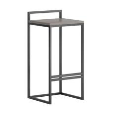 Banqueta Detail Madeira Várias Cores Base Aço Dourado Tam: G - Datelli