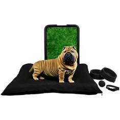 Kit Pet Médio Cama Futon com Sanitário Grama e Acessórios - Supri Pets