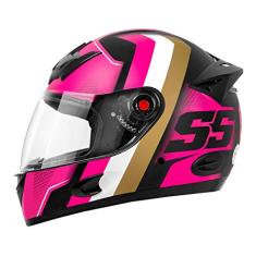 Capacete Moto Mixs MX5 Super Speed Fosco Rosa com dourado Fosco 62