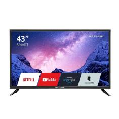Smart Tv Multilaser 43 Led Full Hd Hdmi Usb Com Conversor Digital Tl024 - Preto