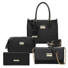 Kit Bolsa Média Transversal Bolsa Cluth Carteira Necessaire