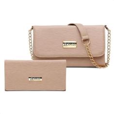 Kit Bolsa Cluth Transversal Alça Corrente Carteira Mão