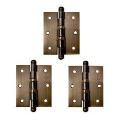 Dobradiça Oxidada para Porta com Anel Jogo 3 Peças Rayco