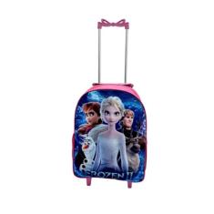Mochila Escolar Frozen Carrinho Menina Rosa - DB