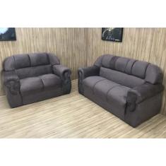 Conjunto de sofá 2x3 lugares Corsa Marrom